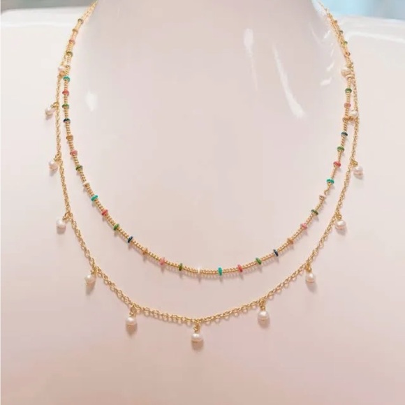 KENDRA SCOTT Eve Gold Multi Strand Necklace in Multi Mix NWT - Picture 3 of 8
